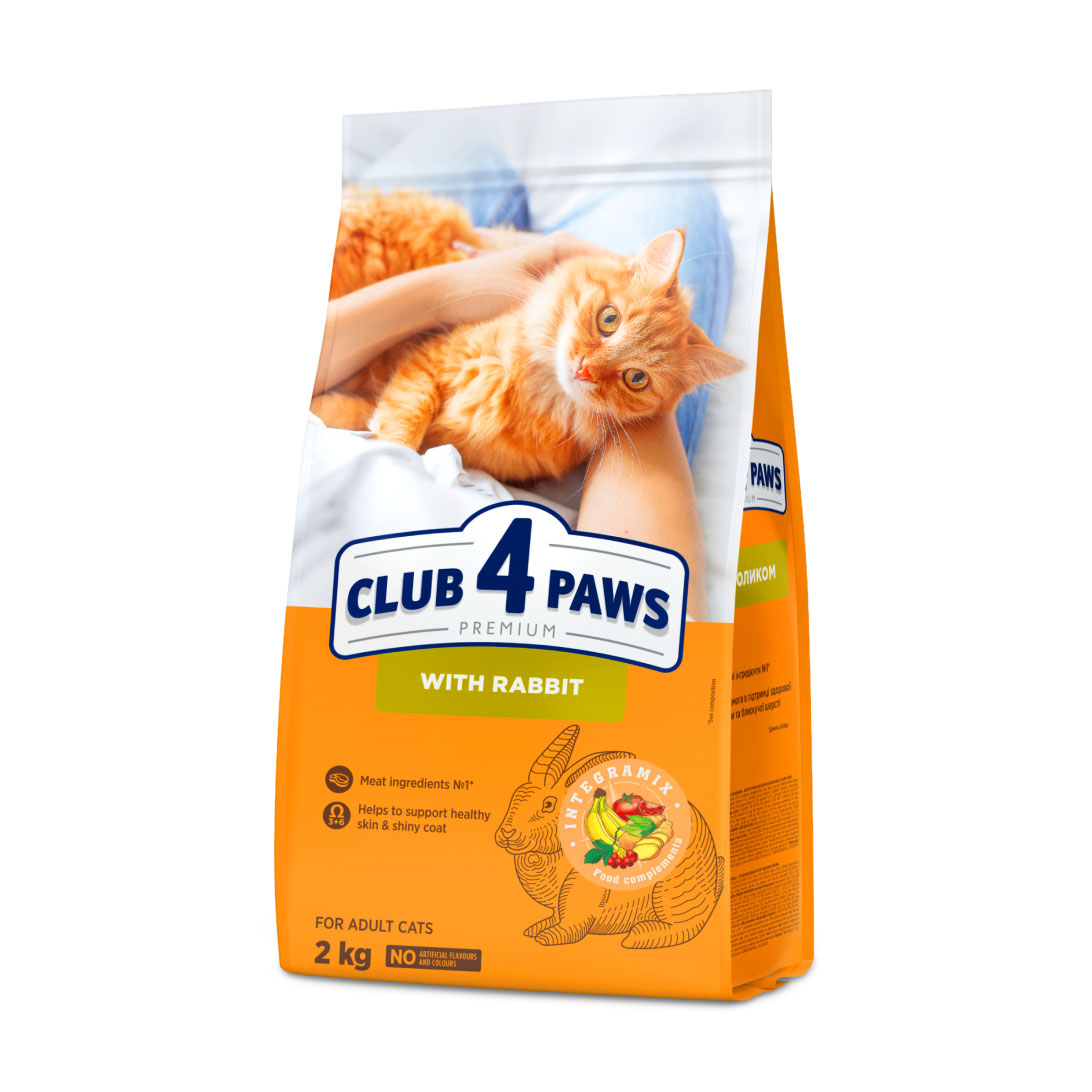 Уцінка! Сухий корм для кішок Club 4 Paws Premium з кроликом, 2 кг